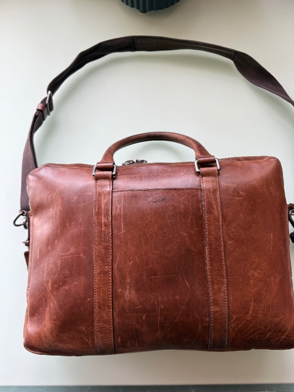 Shinola Detroit Navigator Leather Computer Brief – S03 Series